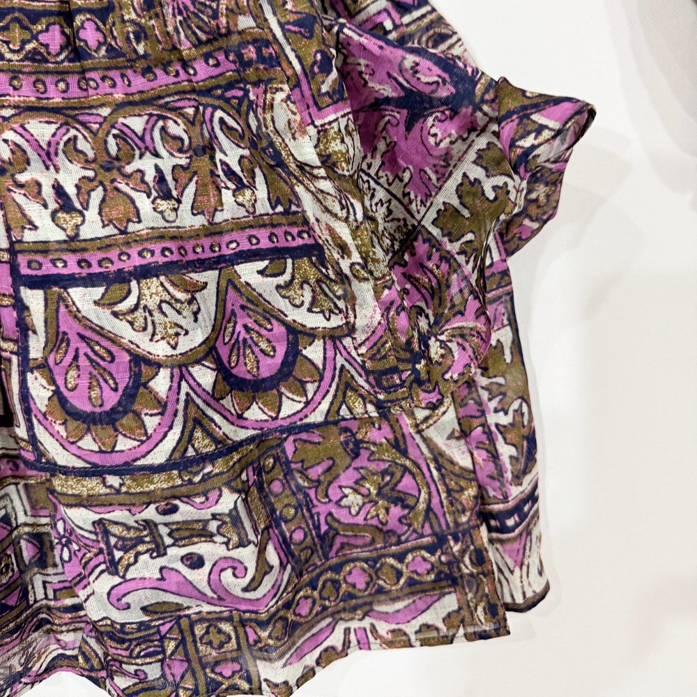 NWT Marie Oliver Preston Dress Purple Large Tiered Ruffle Mini Maximalism Boho - Picture 8 of 9